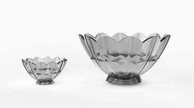 7-Piece Elegant Crystal Cut Glass Bowl Set – Decorative & Serving