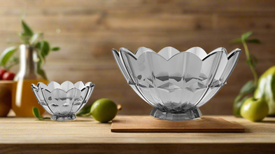 7-Piece Elegant Crystal Cut Glass Bowl Set – Decorative & Serving