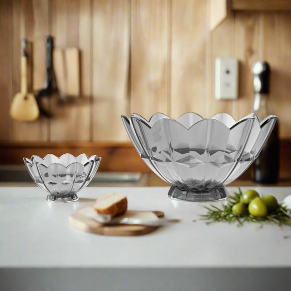 7-Piece Elegant Crystal Cut Glass Bowl Set – Decorative & Serving