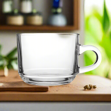 Clear Glass Tea & Coffee Cups – Set of 6